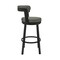 Armen Living Bryant 26" Counter Height Swivel Bar Stool in Black Finish and Gray Faux Leather LCBYBABLGR26 - alternate 9